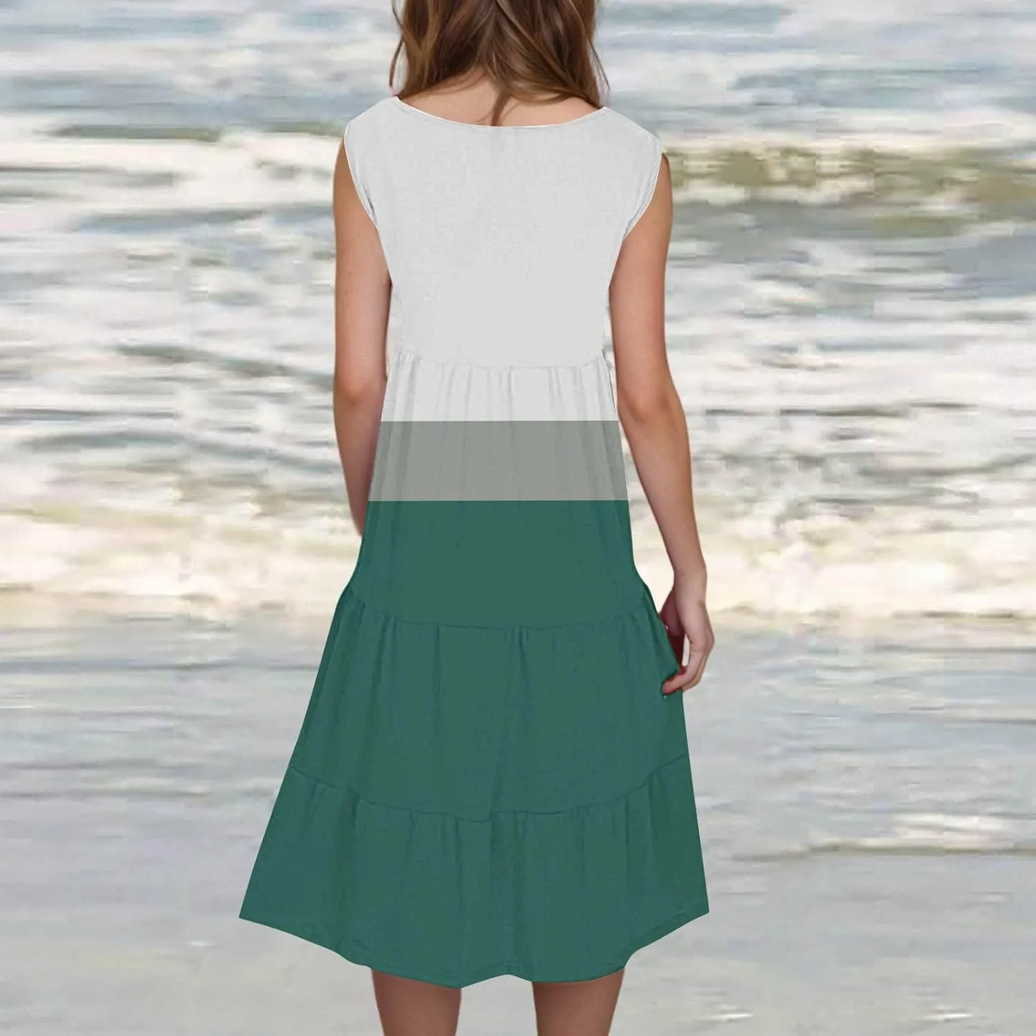 Women Summer Dresses Summer Dresses for Women Plus Size Beach Dress Casual Sundresses Sexy Sleeveless Dress Flowy