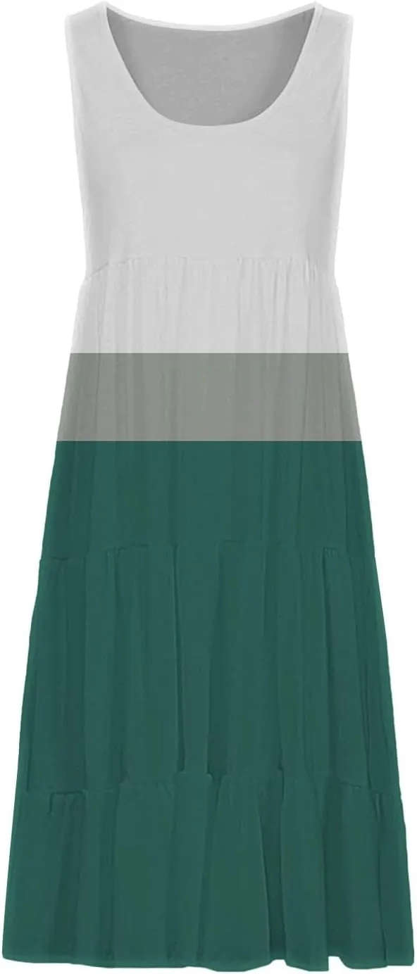 Women Summer Dresses Summer Dresses for Women Plus Size Beach Dress Casual Sundresses Sexy Sleeveless Dress Flowy
