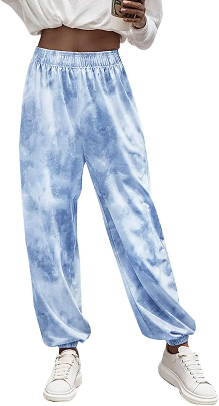 Women Sweatpants Joggers High Waist Tracksuit Bottoms Harem Pants with Pockets Running Workout Casual Lounge Wear