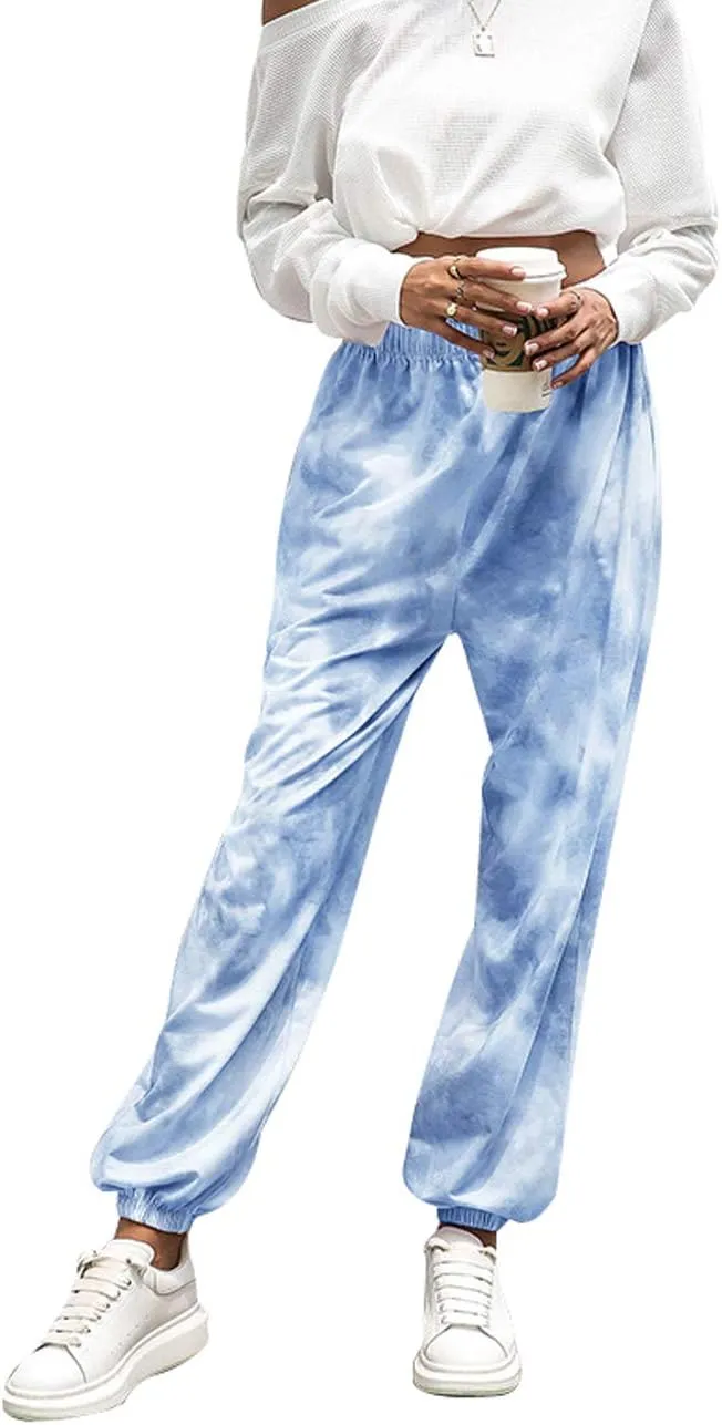 Women Sweatpants Joggers High Waist Tracksuit Bottoms Harem Pants with Pockets Running Workout Casual Lounge Wear