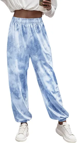 Women Sweatpants Joggers High Waist Tracksuit Bottoms Harem Pants with Pockets Running Workout Casual Lounge Wear