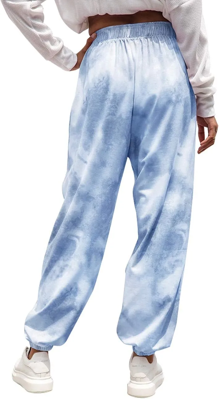 Women Sweatpants Joggers High Waist Tracksuit Bottoms Harem Pants with Pockets Running Workout Casual Lounge Wear