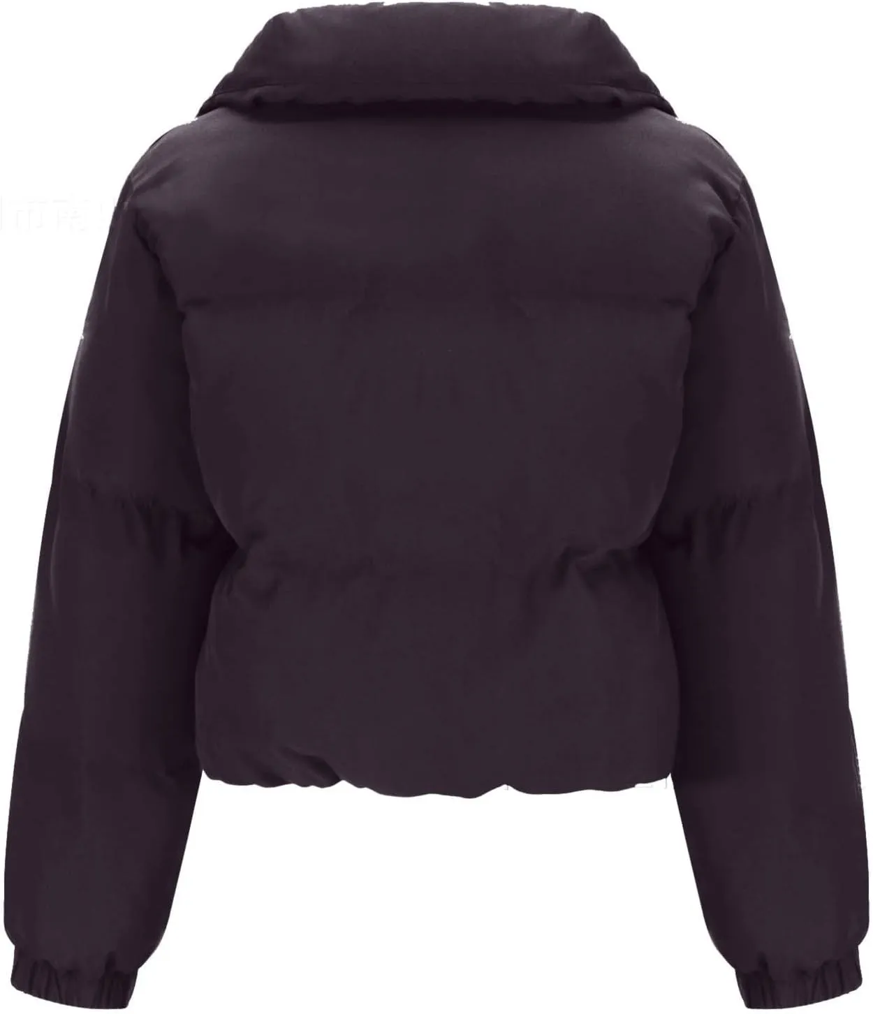 Women's 2024 Winter Long Sleeve Zip Cropped Short Puffer Jacket Parkas Pockets Baggy Down Coats Warm Quilted Jacket
