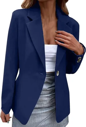 Women's Blazers & Suit Jackets Business Women Cardigan Long Sleeve Causal Novelty Jackets Baggy Herringbone Tops