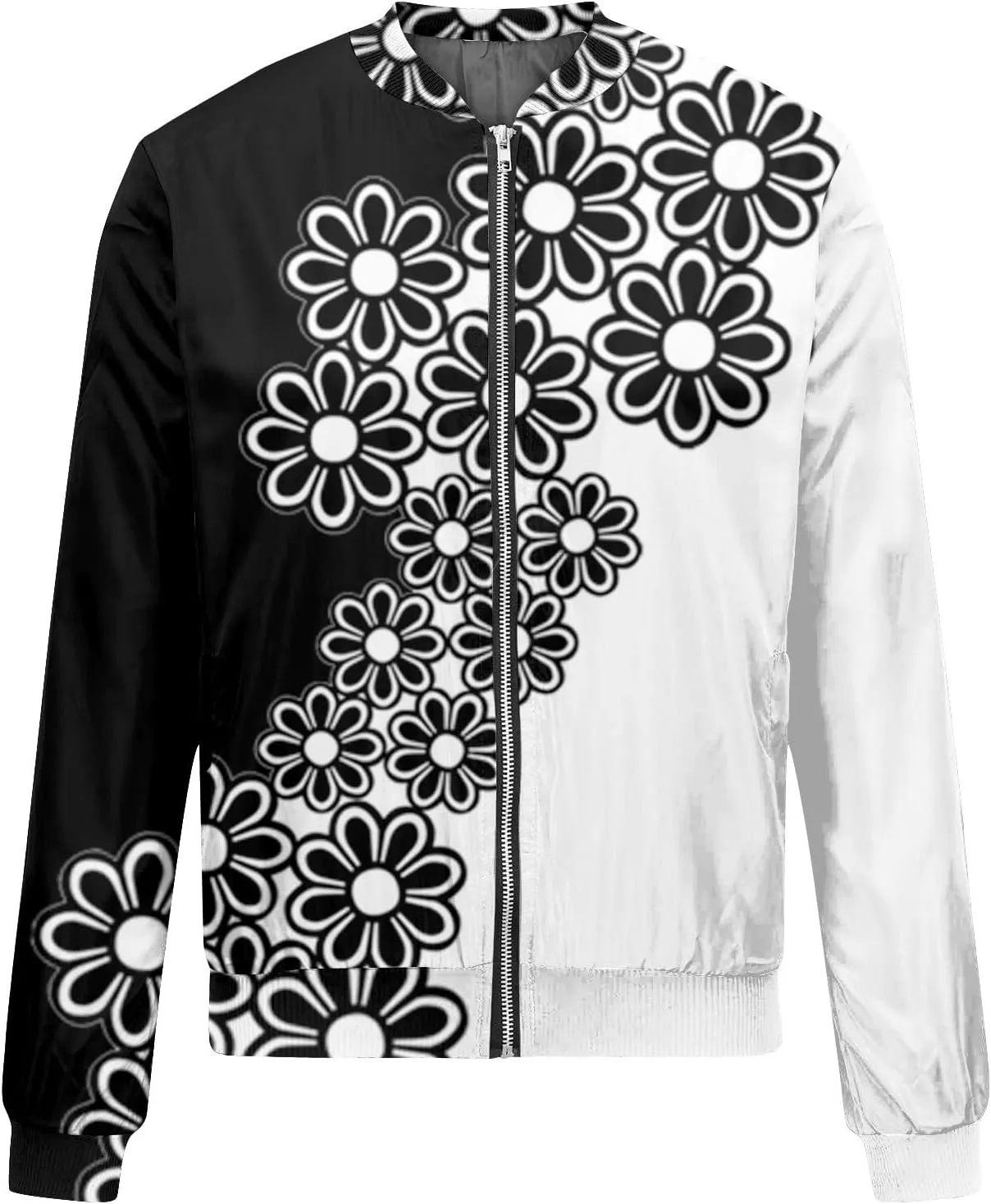 Women's Casual Bomber Jacket Lightweight Windbreaker Jackets Long Sleeve Windproof Spring Fall Jackets with Pockets