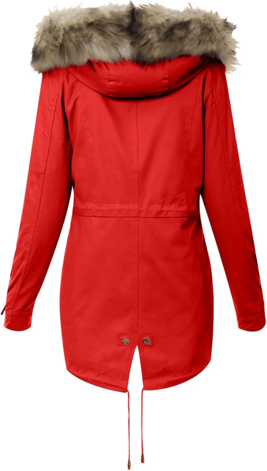 Womens Coats Winter, Warm Down Pullover Casual Puffer Buttons Outerwear Long Sleeve Sherpa Outerwear with Pocket