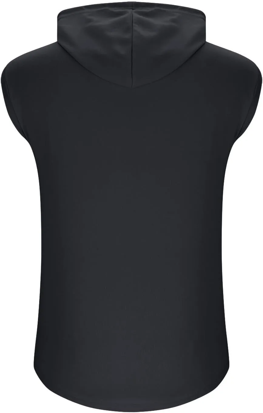Womens Cotton Hooded Tank Tops Summer Casual Workout Cap Sleeve Hoodies Lightweight Loose Fit Gym Blouses Vests