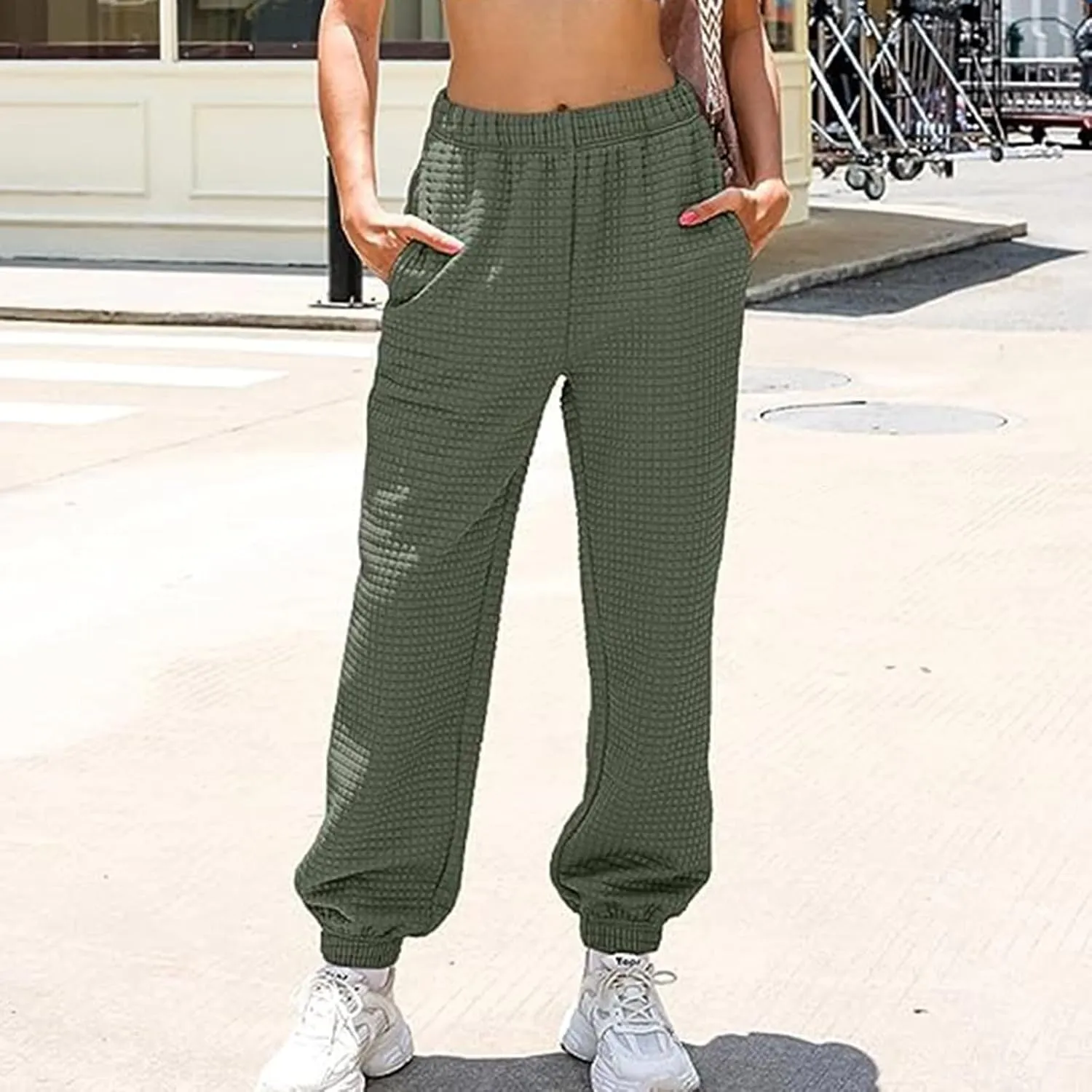 Women's High Waisted Sweatpants Workout Active Joggers Pants Baggy Lounge Bottoms Active Pants with Pockets