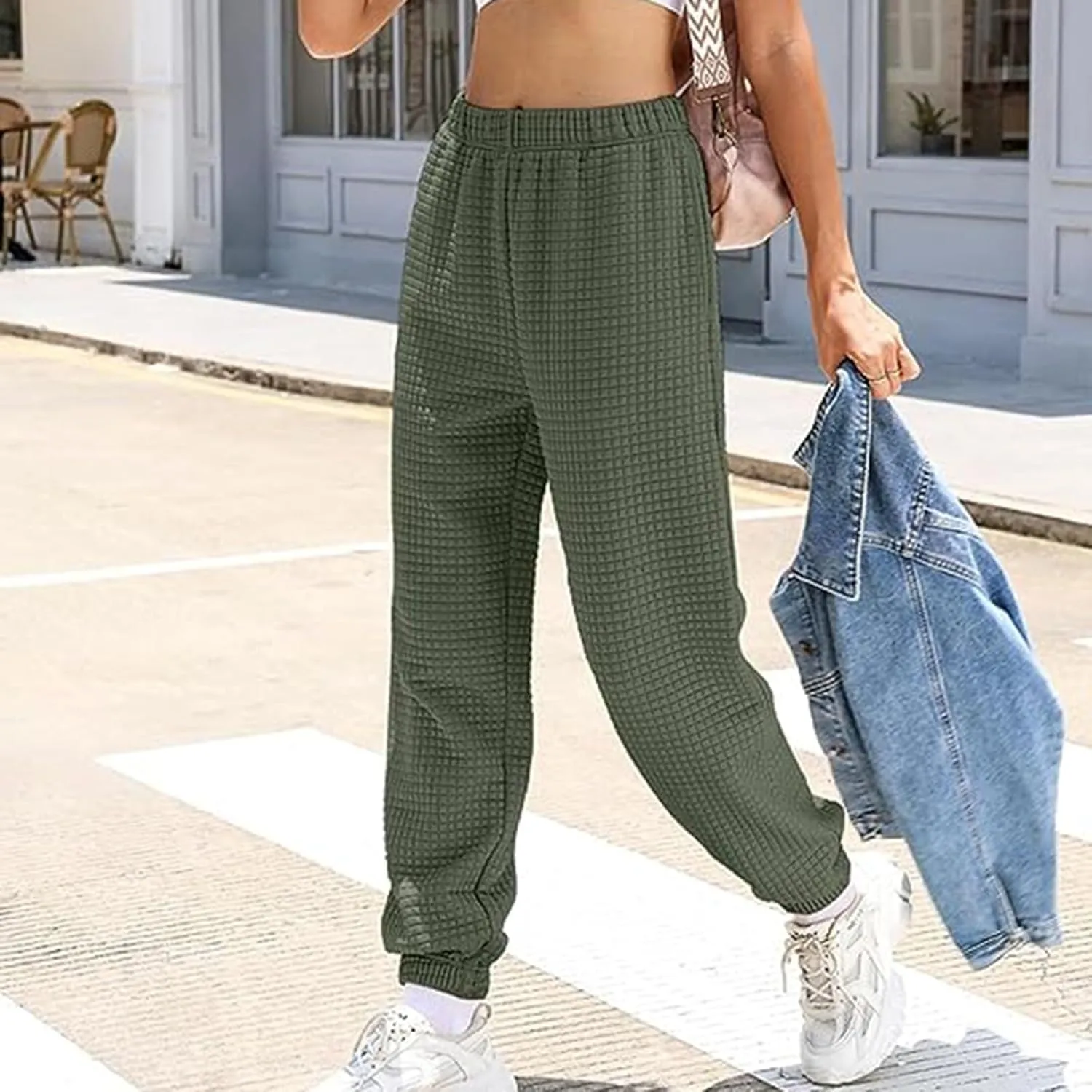 Women's High Waisted Sweatpants Workout Active Joggers Pants Baggy Lounge Bottoms Active Pants with Pockets