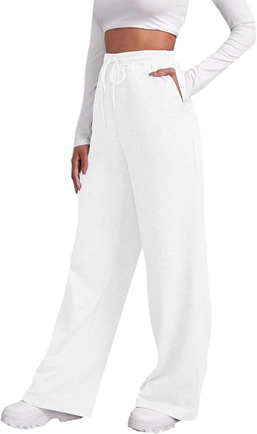 Women's High Waisted Sweatpants Workout Active Joggers Pants Baggy Lounge Bottoms Active Pants with Pockets