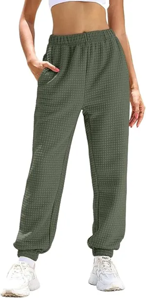 Women's High Waisted Sweatpants Workout Active Joggers Pants Baggy Lounge Bottoms Active Pants with Pockets