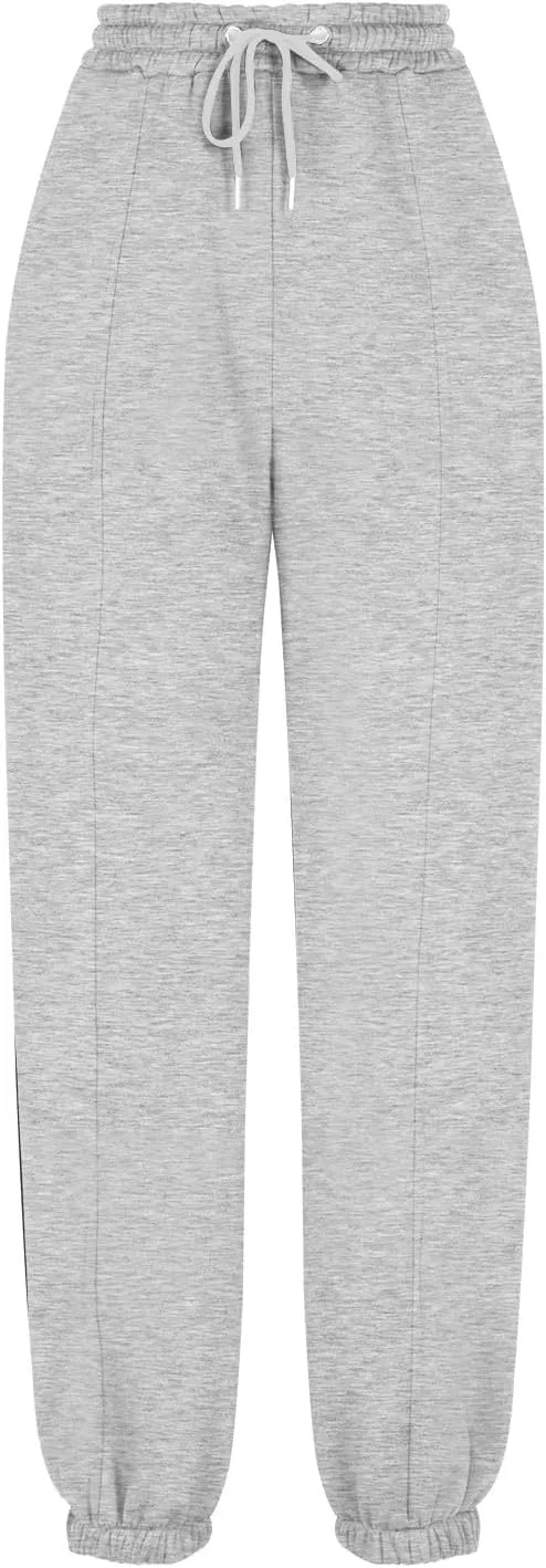 Women's High Waisted Sweatpants Workout Active Joggers Pants Baggy Lounge Cinch Bottoms Drawstring Trousers Pockets