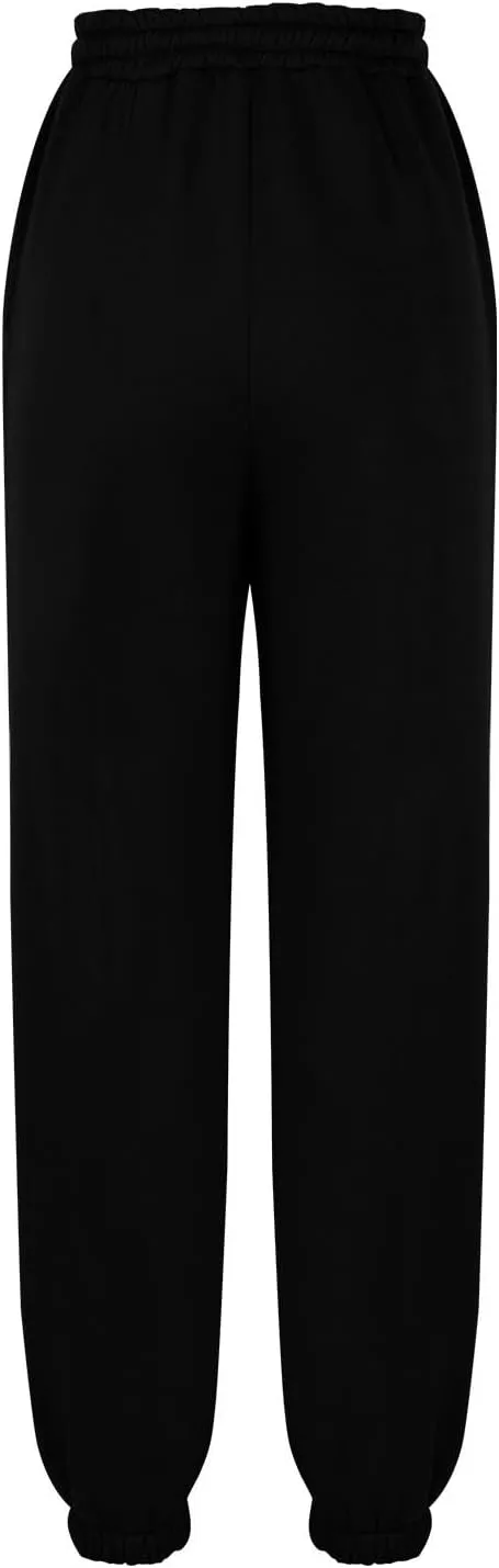 Women's High Waisted Sweatpants Workout Active Joggers Pants Baggy Lounge Cinch Bottoms Drawstring Trousers Pockets