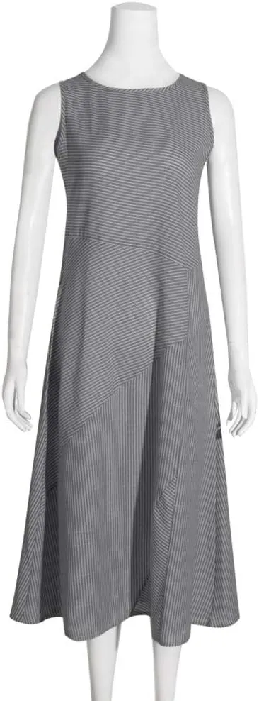 Women's Linen Dresses Summer Sleeveless Flowy Dresses Boho Sun Dress Maxi Dress Beach Long with Pockects