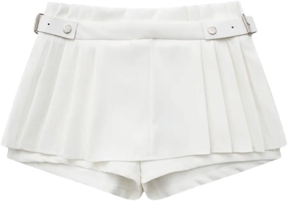 Women's Low Waist Mini Pleated Skirt Short Tennis Skirt Bottoms A Line Pink Women's Dress