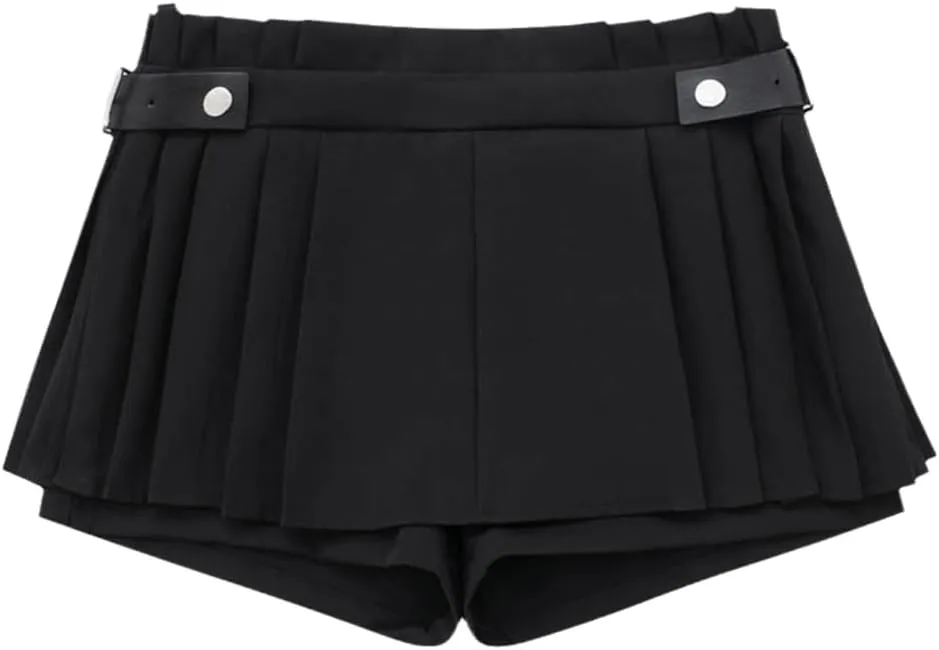 Women's Low Waist Mini Pleated Skirt Short Tennis Skirt Bottoms A Line Pink Women's Dress
