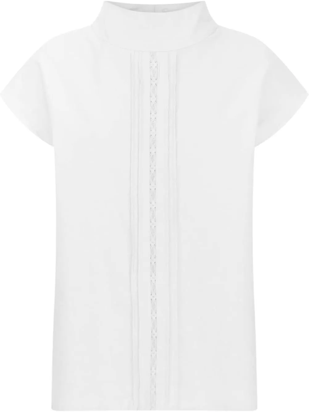 Women's Mock Turtle Neck Tops Short Sleeve Cotton Linen Shirt 2024 Casual Loose Tunic Blouses Elegant Work Tshirt