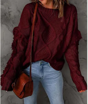 Womens Oversized Fuzzy Knit Sweater Mock Neck Comfy Loose Knitted Pullover Tops Warm Fleece Jumper Tops