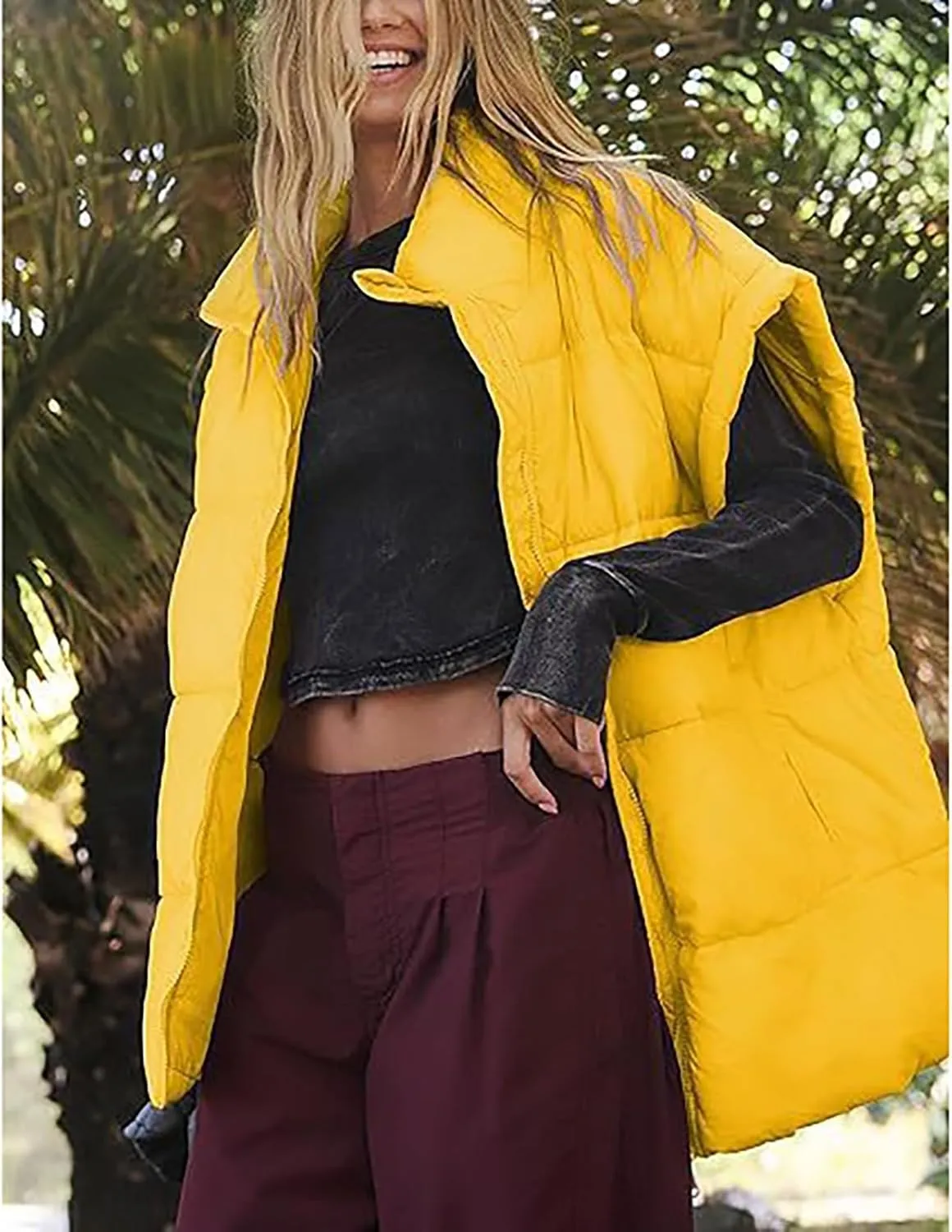 Womens Puffer Vest One Morality Warm V Neck Thin Down Vest Inside Hooded Puffer Vest Women'S Outerwear Vests Zip Up