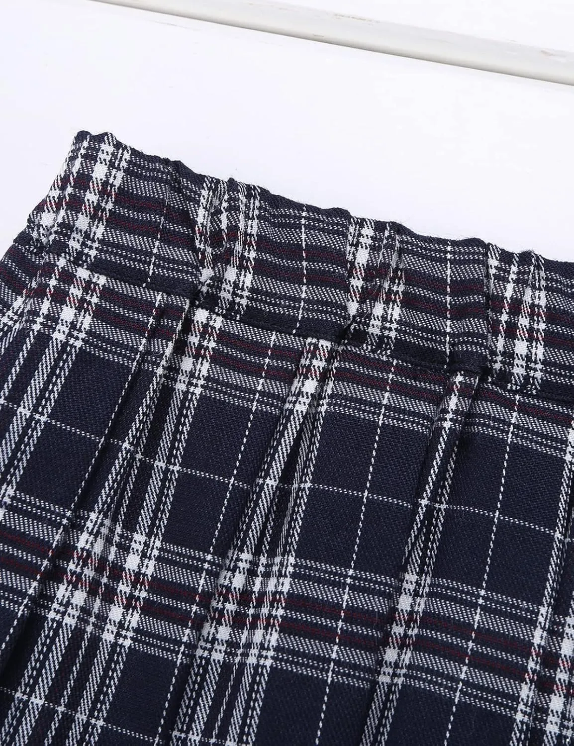 Women's School Girls Uniform Lingerie Cosplay Skirts Mini Micro Pleated Plaid Skater Skirt Rave Bottoms