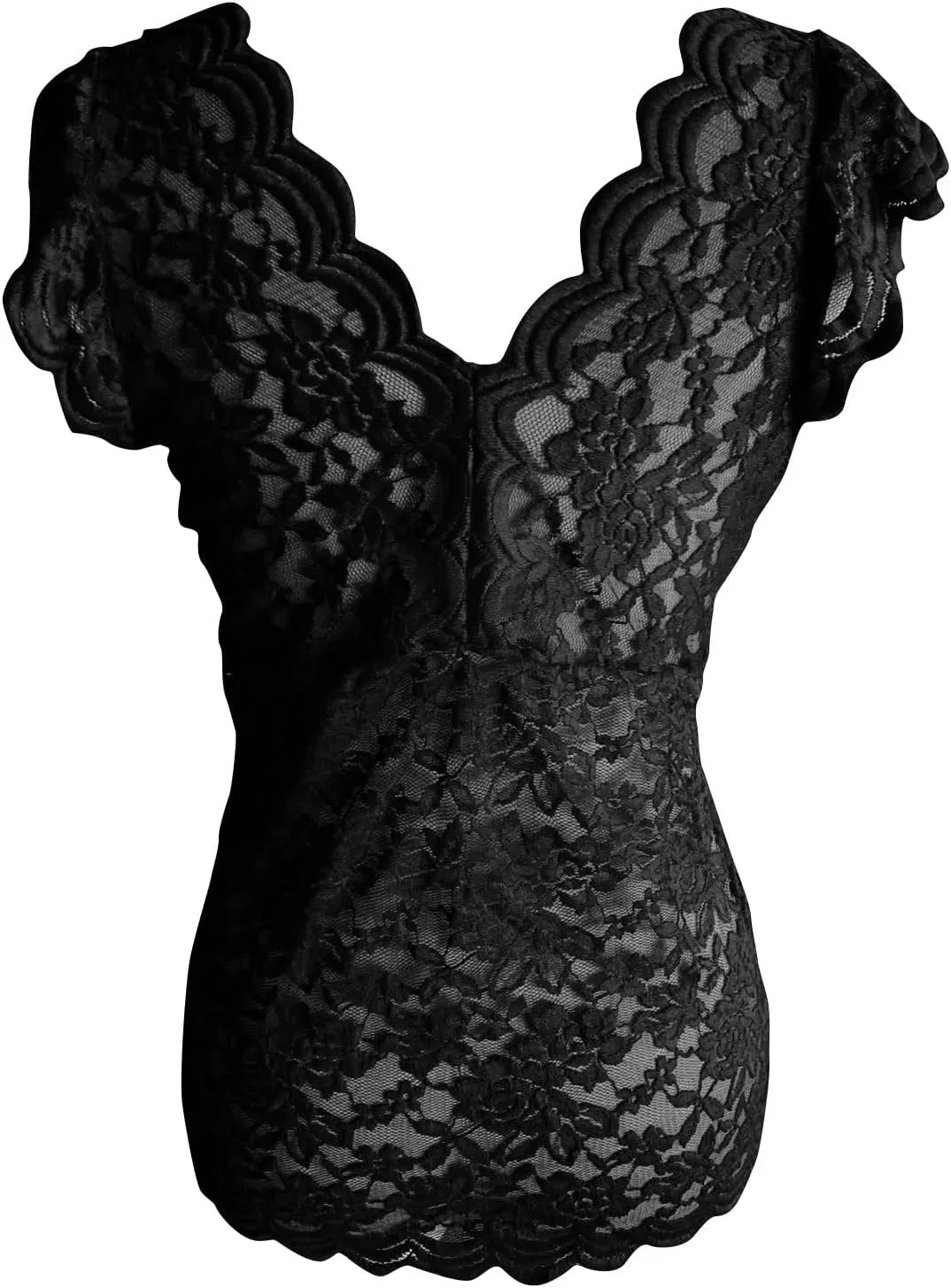 Women's Sexy Slim Blouse Lace V-Neck Sleeveless Shirts Evening Date Night Party Club Wear Solid Color Corset Tank Tops