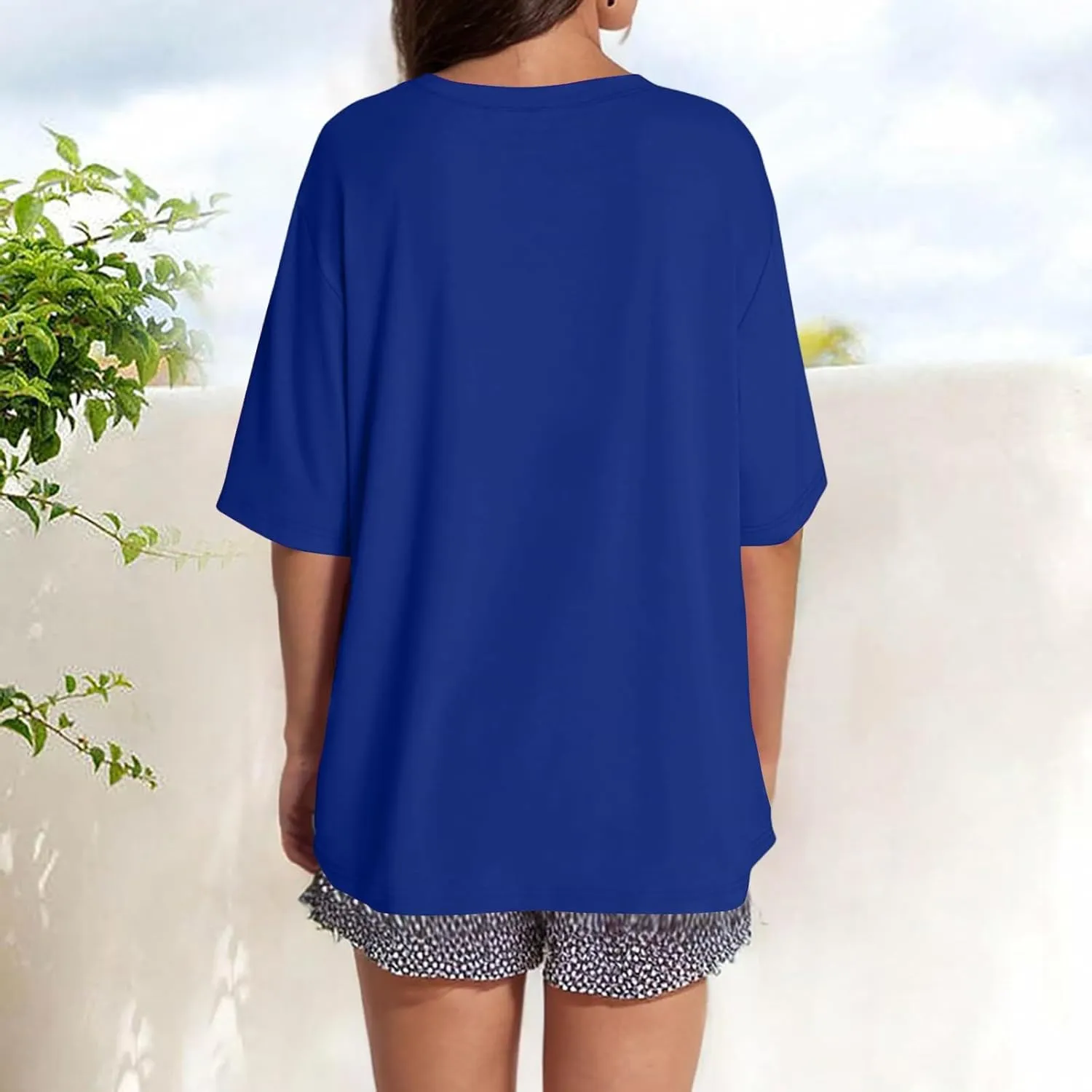Womens Short Sleeve T-Shirts Dressy Crewneck Casual Basic Cute Summer Tops 2025 Oversize Loose Fit Fashion Clothes