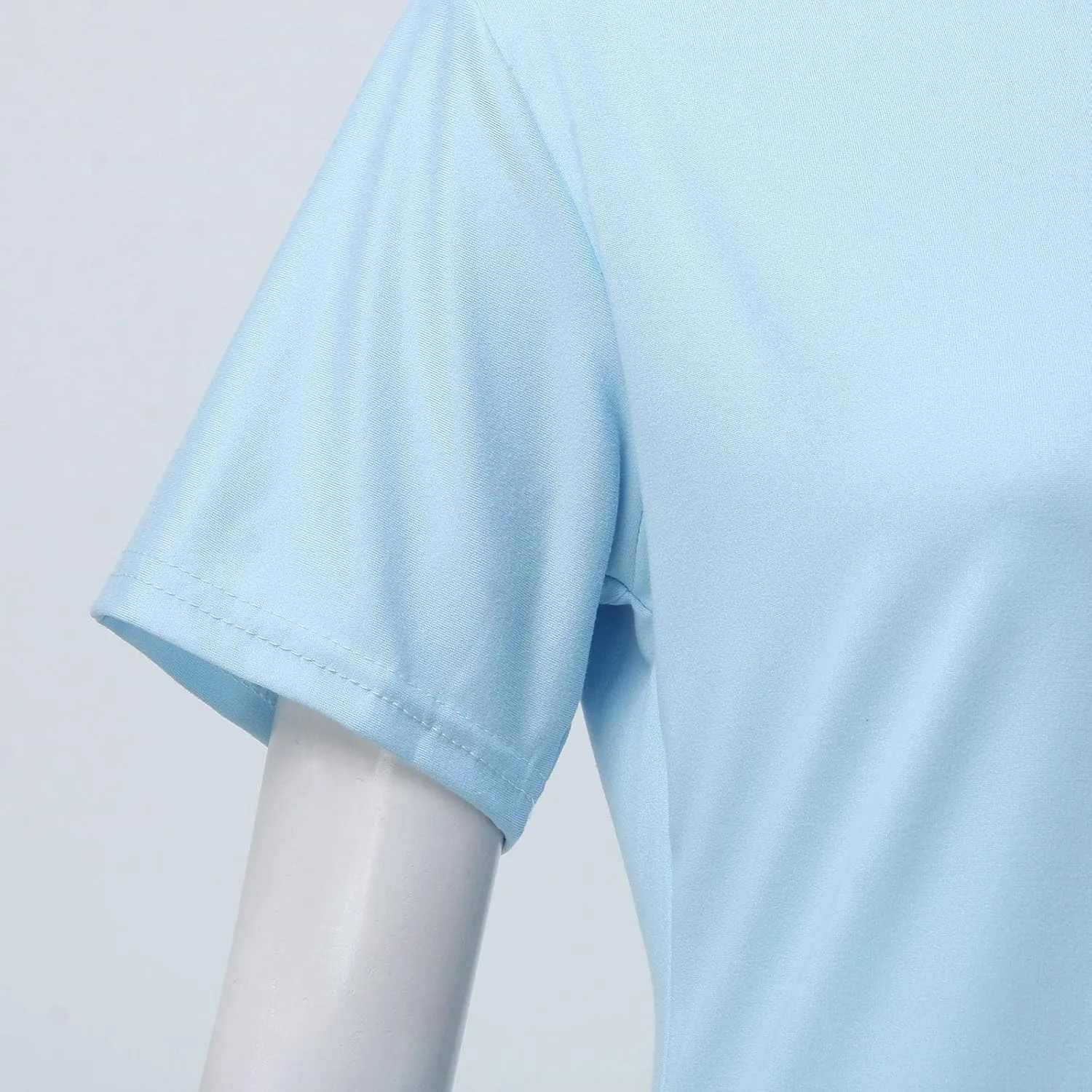 Women's Summer Casual T Shirt Dresses Short Sleeve Crewneck Slim Solid Color Mini Shift Dress Beach Vacation Outfits