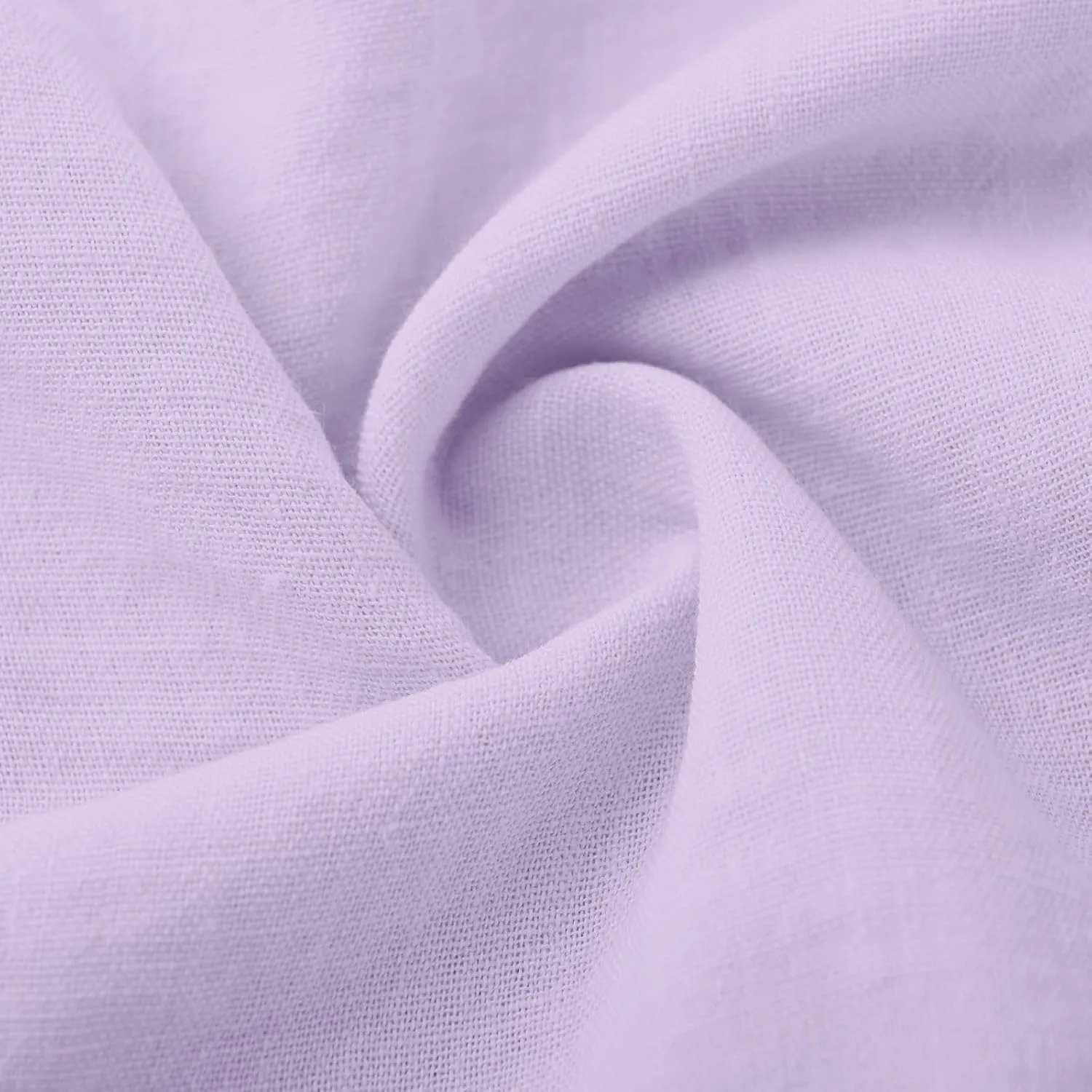 Women's Summer Cotton Linen Dresses 3/4 Sleeve Deep V Tiered Pleated Solid Color Tie Up Flowy Cute Long Dress