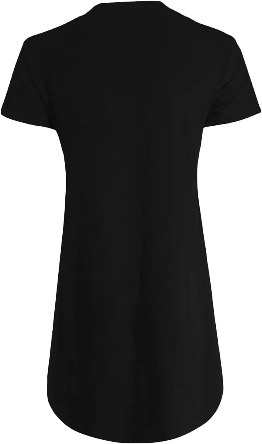 Womens Summer Dresses Pleated Front Button Round Neck Short Sleeve Casual Loose Beach Vacation Mini Dress