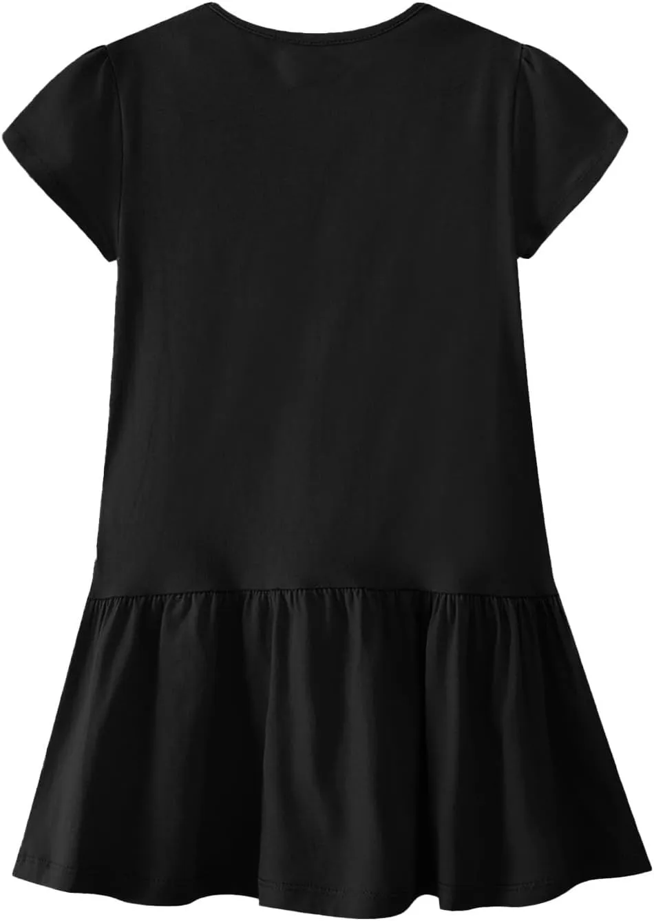 Womens Summer T Shirt Dress Casual V Neck Short Sleeve Mini Sundress Ruffled Hem A Line Short Dresses 2025