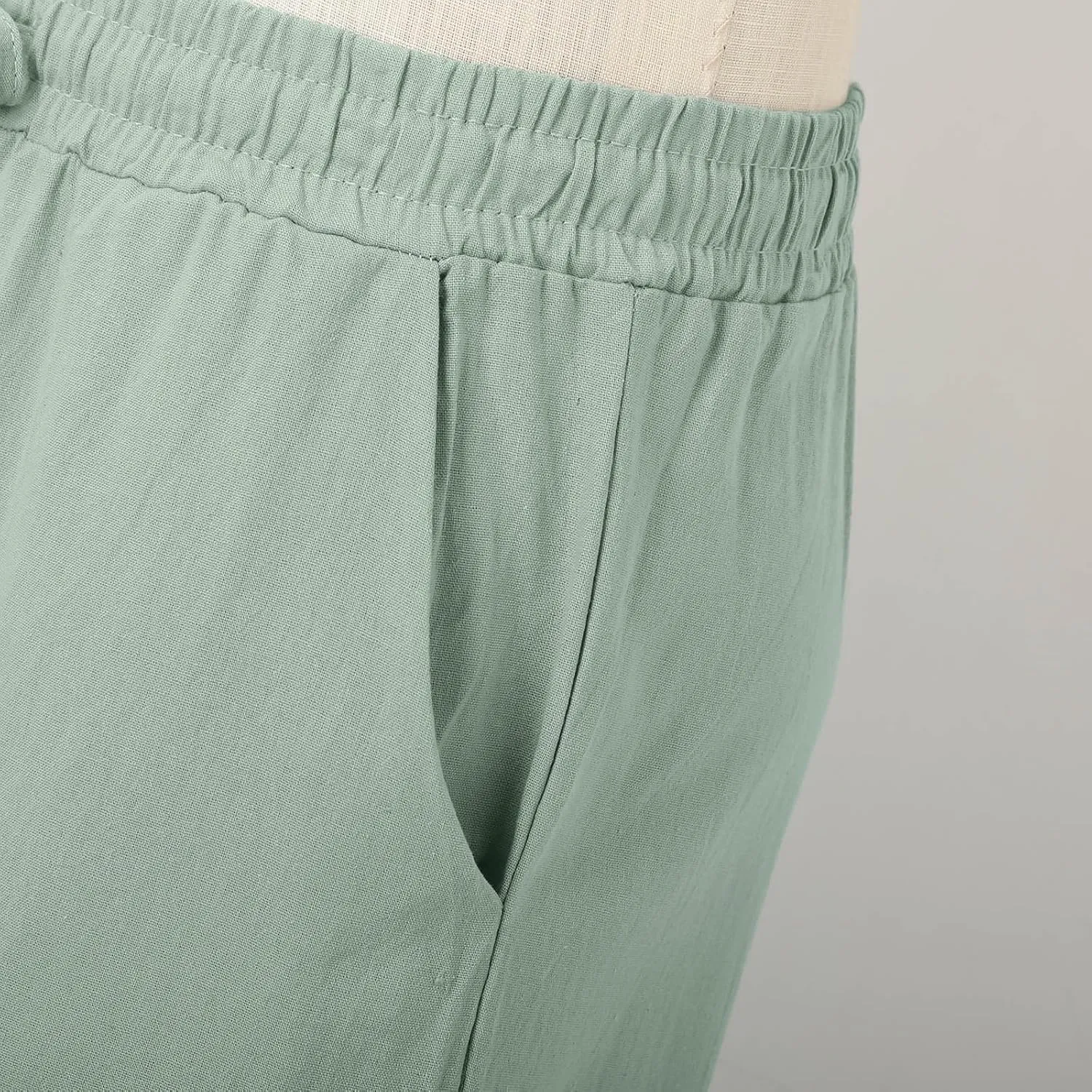 Women's Trendy Wide Leg Pants High Waist Drawstring Elastic Trousers Straight Leg Casual Long Bottoms