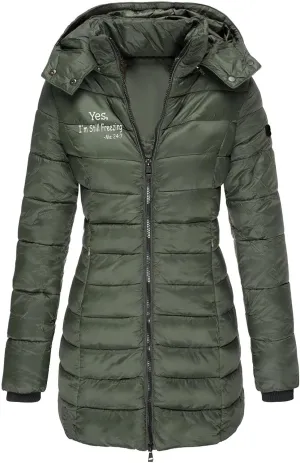 Women's Waterproof Long Puffer Jacket Womens Plus Size Thickened Quilted Down Jacket Warm Winter Coat with Hood
