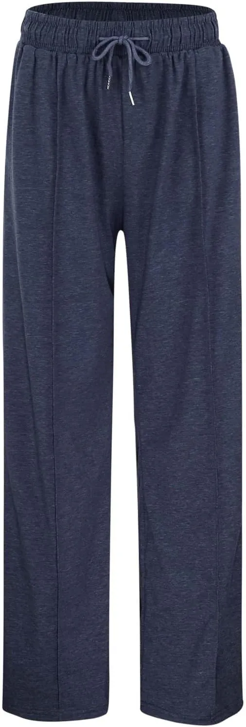 Women's Wide Leg Sweatpant High Waist Baggy Casual Drawstring Running Joggers Pants with Pockets