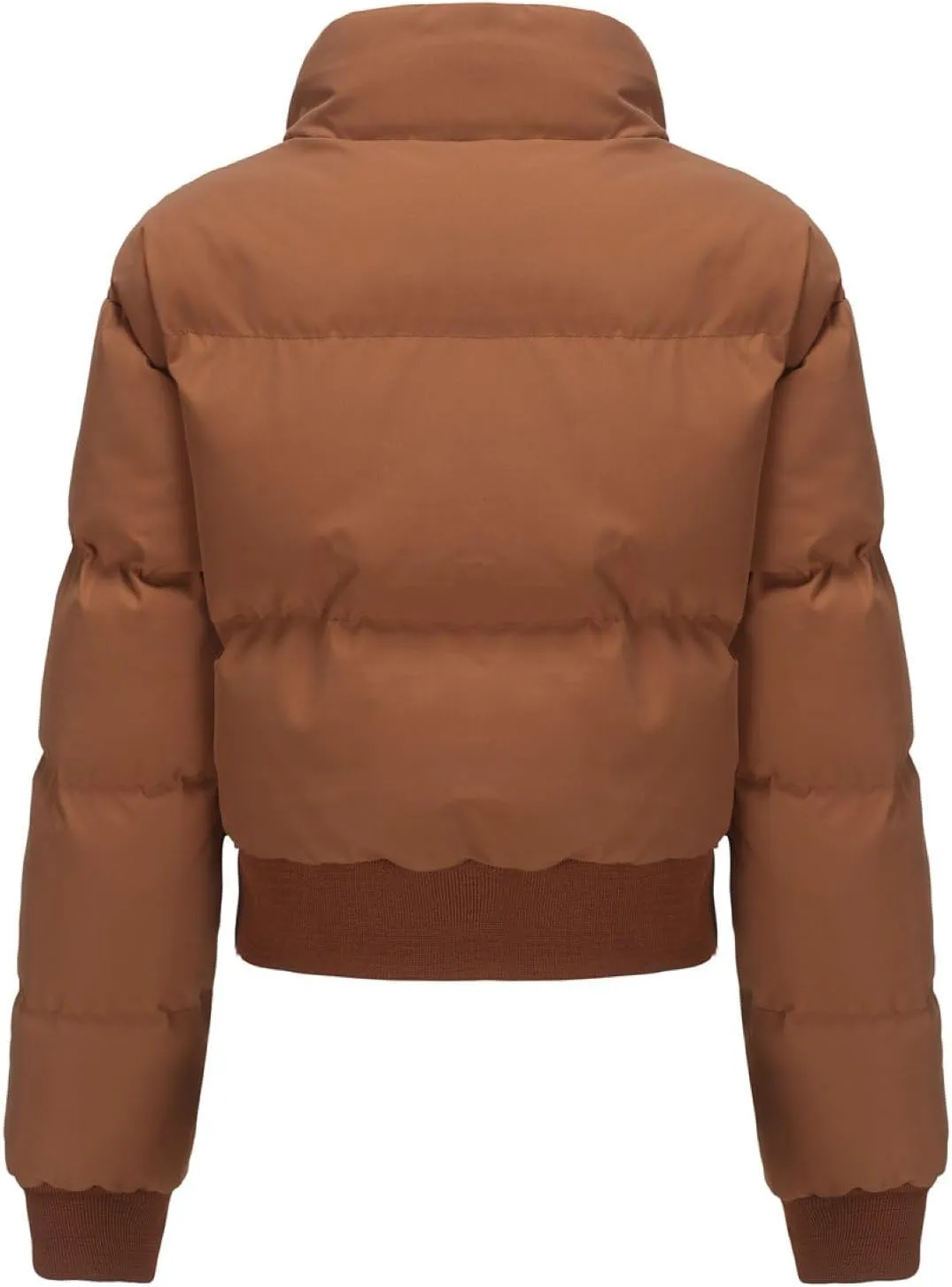 Women's Winter Short Puffer Jackets Lightweight Stand Collar Zip Up Down Coat Warm Quilted Jackets