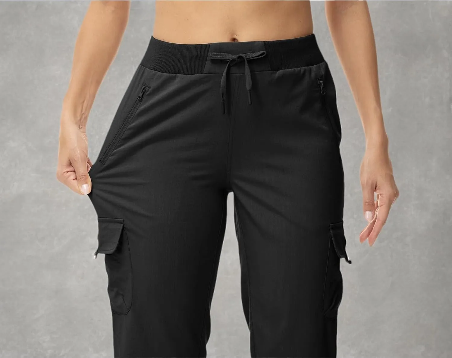 YSENTO Womens Cargo Capri Pants with 4 Pockets Summer Bottoms Lightweight Quick Dry Hiking Athletic Joggers