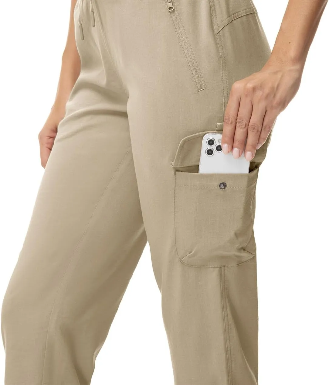 YSENTO Womens Cargo Capri Pants with 4 Pockets Summer Bottoms Lightweight Quick Dry Hiking Athletic Joggers