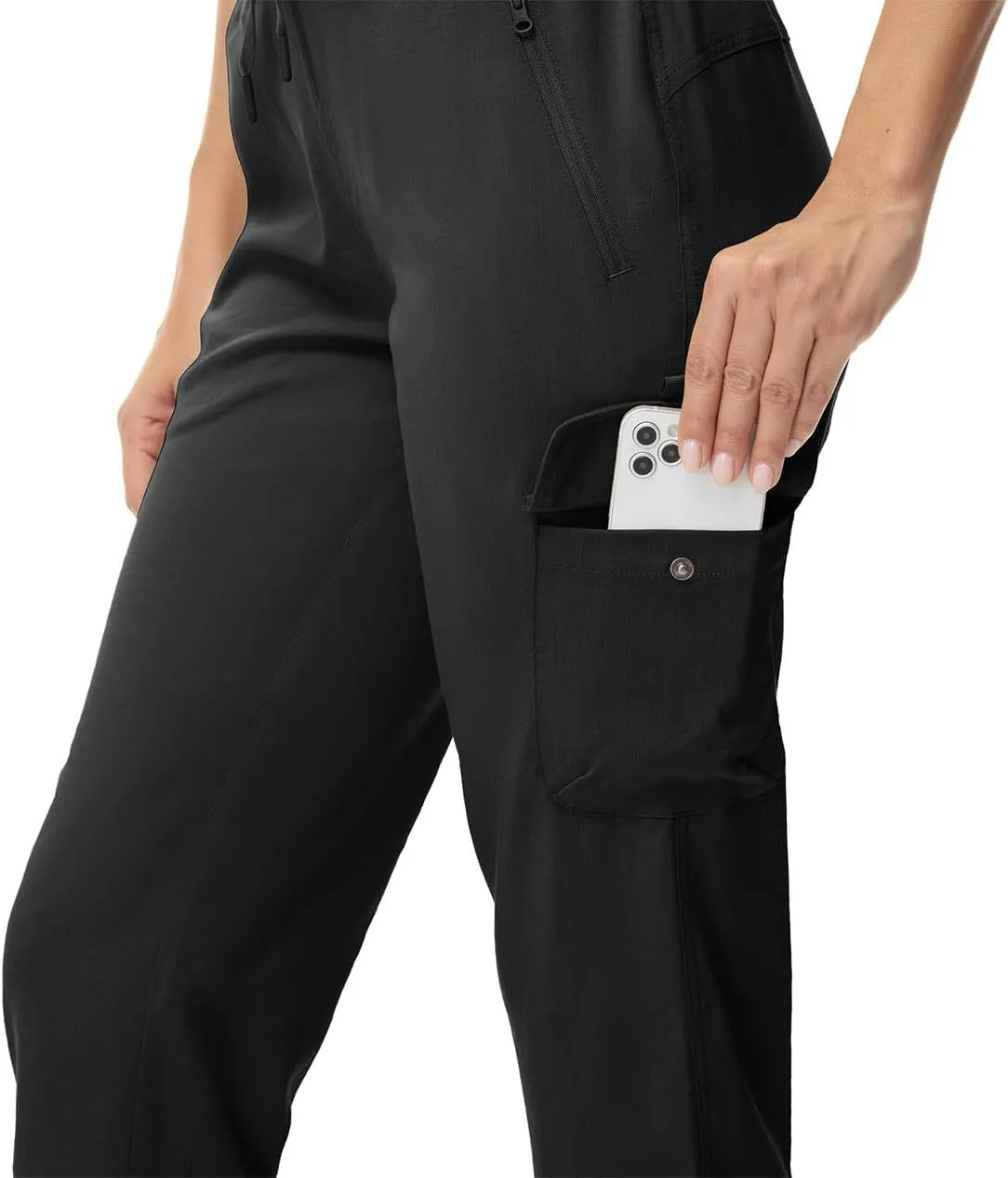 YSENTO Womens Cargo Capri Pants with 4 Pockets Summer Bottoms Lightweight Quick Dry Hiking Athletic Joggers