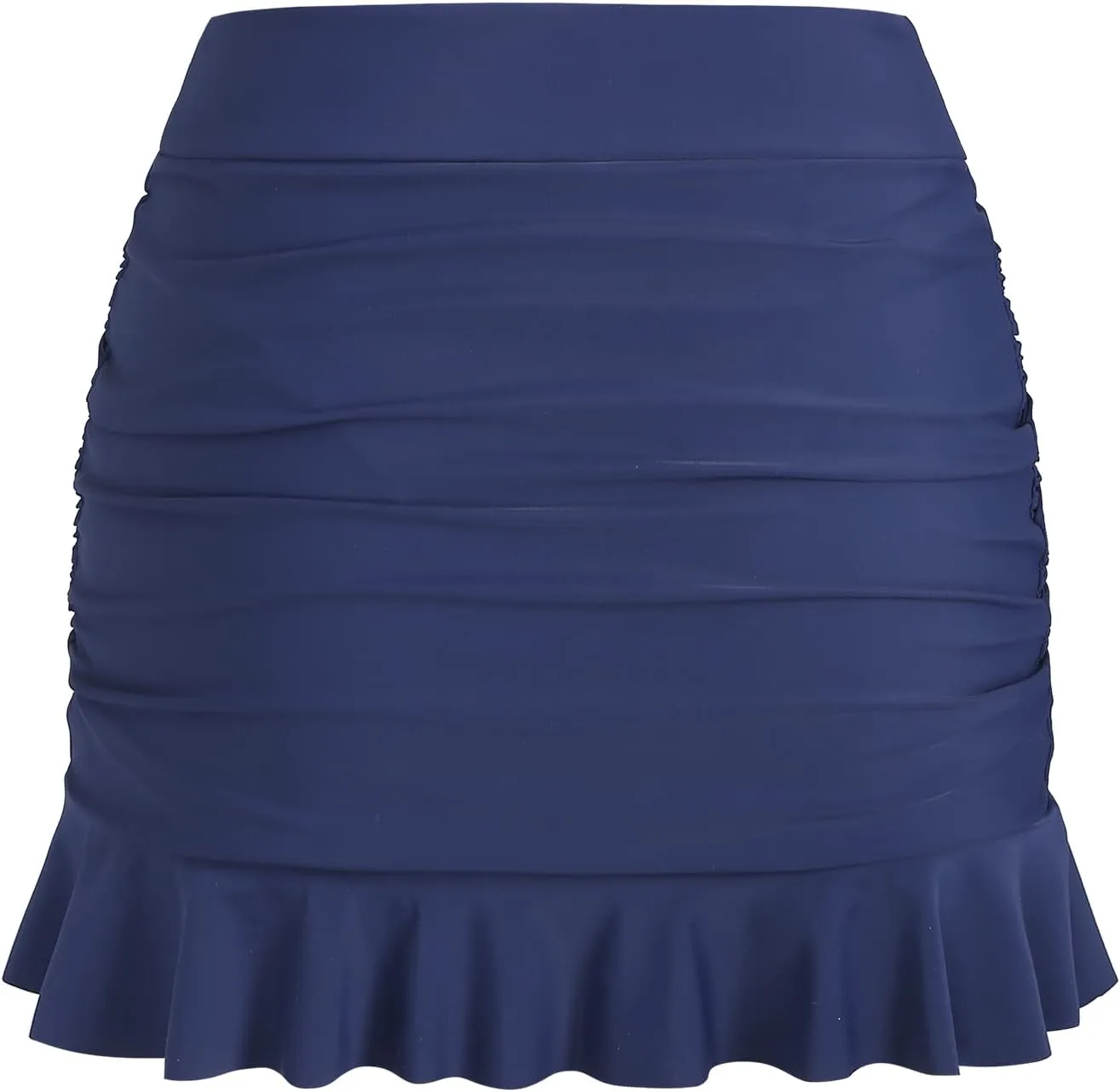 ZAFUL Women High Waisted Swim Skirts Ruffle Ruched Mini Skirt Tummy Control Bikini Bottoms