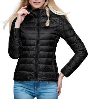 ZWRXW Down Jacket for Women Short Lightweight Duck Down Quilted Stand Collar Puffer Coats Packable Winter Outerwear